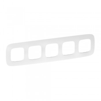 754375 Рамка Valena Allure Тиснение белый 5-постовая Legrand фото