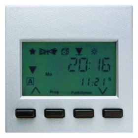 

17741404 Tаймер RolloTec "Комфорт" с дисплеем цвет: алюминий, матовый B.1/B.7 Glas Berker, S.1 17741404