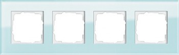 021418 Рамка Esprit Салотовое стекло 4-постовая Gira фото