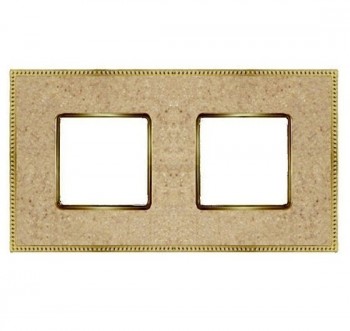 FD01462AMOB Рамка Belle Epoque Corinto bright gold 2-постовая гор/верт. Fede фото