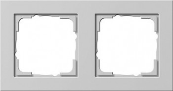 021237 Рамка Gira E2 Серый матовый 2-постовая фото