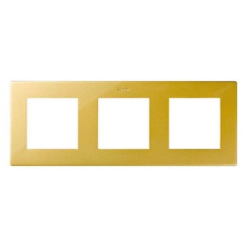 2400630-066 Рамка на 3 поста, золото Simon 24 фото