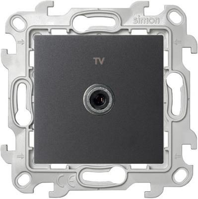 

2410475-038 ТВ розетка проходная, графит Simon 24, 2410475-038