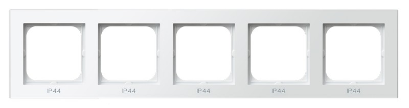 

RH-5R/00 Рамка Ospel Sonata Белый 5-постовая для выключатель IP-44, RH-5R/00