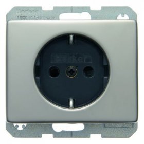 

47340004 Штепсельная розетка SCHUKO цвет: нержавеющая сталь Arsys Berker, Arsys 47340004