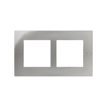 2705620-124 Рамка универсальная, 2 поста, (+суппорт, +шестигранник), 100*171мм, IP44, IK07, Scudo, хром Simon 27 фото