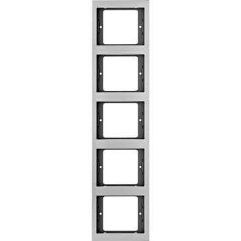 13537003 Рамка K.5 Алюминий 5-постовая вертикальная Berker фото