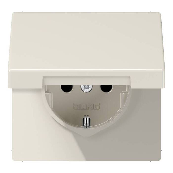 

LS520KLKI LS 990 Бежевый Розетка с крышкой и шторками Jung LS серия, LS ZERO LS520KLKI