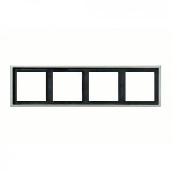 AL2984 Рамка LS 990 Алюминий 4-постовая Jung фото