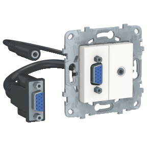 

NU593218 Розетка HD15+Minijack, Белый Schneider Electric, Unica Studio NU593218