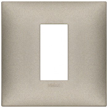 09661.23 Накладка Neve up на 1 модуль центрально для коробки на 2 модуля, титан матовый  Vimar фото