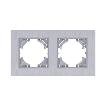 Рамка 2-кратная серый Kollinger Eleganz Plex EP2GY фото