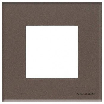 N2271 CC Рамка Zenit Кофейное стекло 1-постовая ABB фото