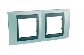 Рамка 2-постовая, флюорит/графит Schneider Electric Unica Top MGU66.004.294 фото