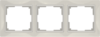W0032003 Рамка на 3 поста (слоновая кость, basic) Snabb basic Werkel a051296 фото