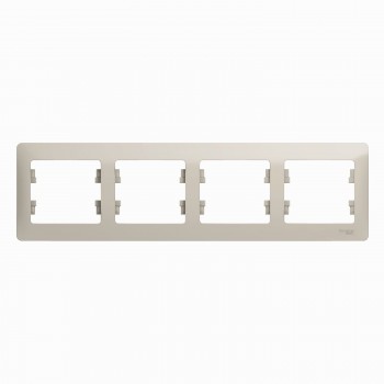 Рамка Молочный 4-постовая Systeme Electric (Schneider Electric) Glossa GSL000904 фото