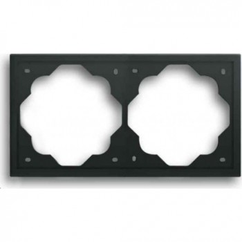 1722-775 Рамка Impuls Черный бархат 2-постовая ABB фото