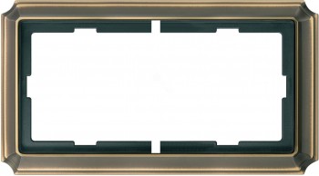 MTN483843 Рамка Antik Античная латунь 2-постовая Merten фото