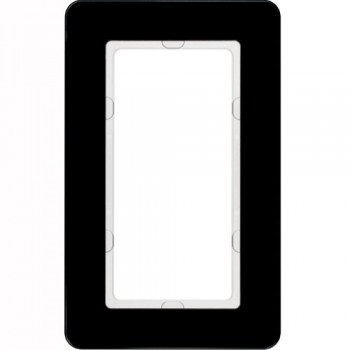 13096076 Рамка с большим вырезом Q.7 Черное стекло 2-постовая вертикальная Berker фото