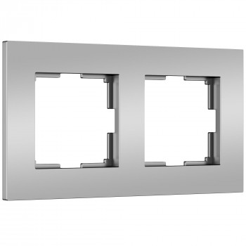 Рамка на 2 поста Slab (серебро матовый) Werkel a062813 W0022965 фото