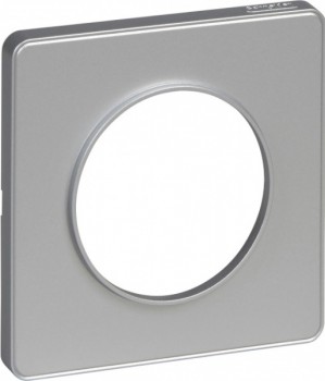 S53P802 Рамка Odace Алюминий 1-постовая Schneider Electric фото