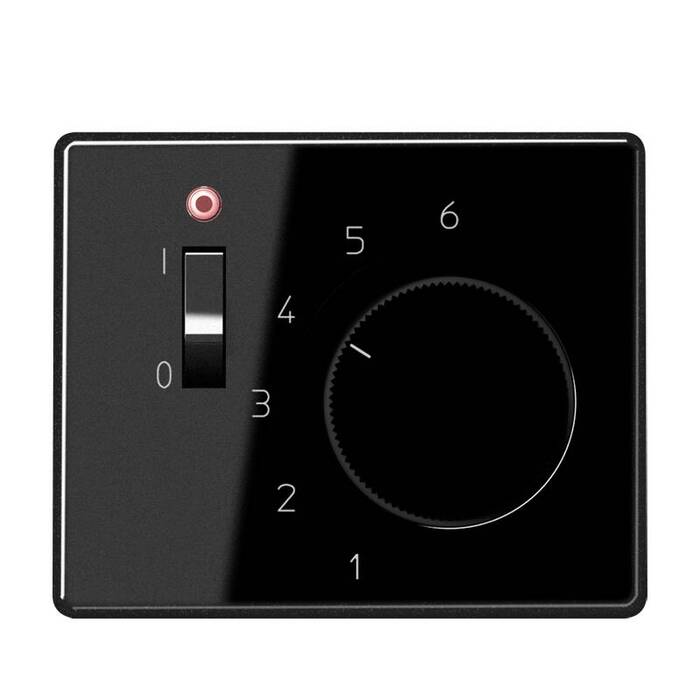 

SLTR231PLSW SL 500 Черный Накладка термостата комнатного с выключателем(мех TR231U,TR241U) Jung, SL 500 SLTR231PLSW