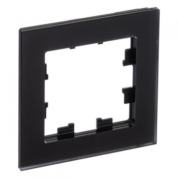 Рамка одинарная матовое черное стекло Systeme Electric (Schneider Electric) AtlasDesign Nature ATN331001 фото