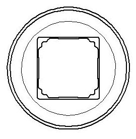 31821172 Рамка с квадратным вырезом Garby Colonial Белая керамика 1-постовая Fontini фото