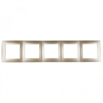 1500650-034 Рамка универсальная, 5 постов, шампань Simon 15 фото