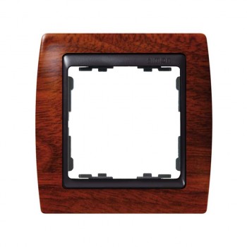 82815-61 Рамка декоративная, 1 пост, Simon 82, вишня-графит фото