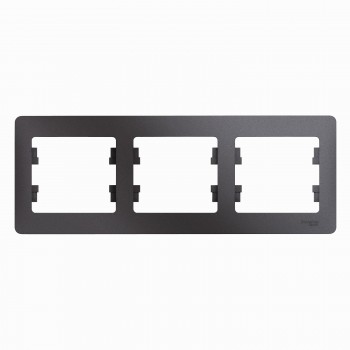 Рамка графит 3-постовая Systeme Electric (Schneider Electric) Glossa GSL001303 фото