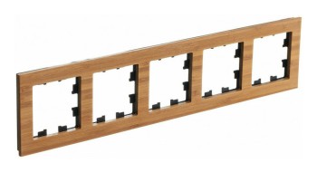 Рамка пятипостовая дерево бамбук Systeme Electric (Schneider Electric) AtlasDesign Nature ATN353205 фото