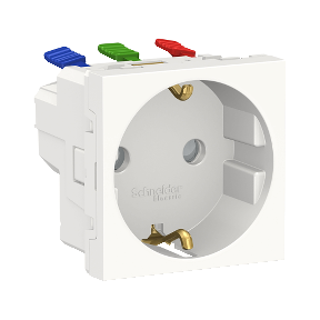 

NU305718 Розетка с зазем., со штор., с быстроз. клем., 16А 250В, 2мод Белый Schneider Electric, Unica Modular NU305718