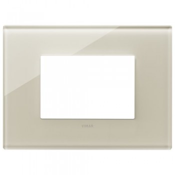 22653.72 Рамка Eikon EXE Бежевый 3-модульная Vimar фото