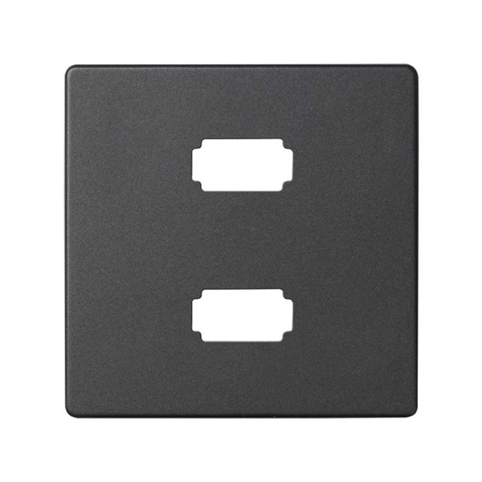 

8201090-038 Накладка для коннектора 2*USB 2.0 типа А, "мама", S82, S82N, S82 Detail, графит Simon, 8201090-038