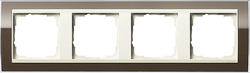 

0214761 Рамка Event Clear Коричневый / Кремовый 4-постовая Gira, Event Clear 0214761