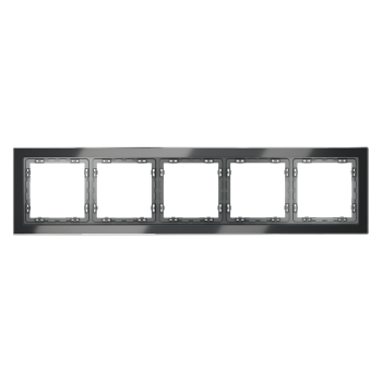 Рамка на 5 постов, графит, стекло Voltum S70 VLS110507 фото