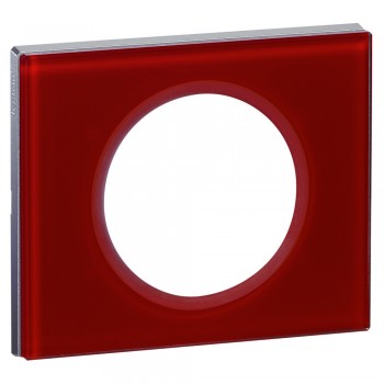 069471 Рамка Celiane Стекло Смальта кармин 1-постовая Legrand фото