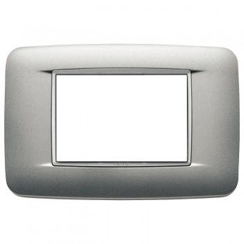 Рамка 3 модуля, серебро матовое Vimar Eikon Chrome Round 20683.C13 фото