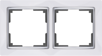 W0021901 Рамка на 2 поста (белый) Snabb Werkel a051649 фото