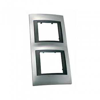 Рамка 2-постовая вертикальная, флюорит/графит Schneider Electric Unica Top MGU66.004V.294 фото