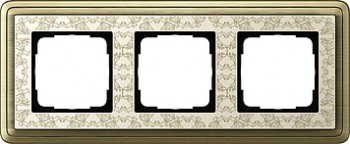 0213663 Рамка Classix Art Бронза / Кремовый 3-постовая Gira фото