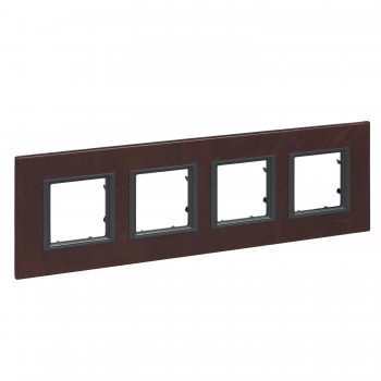 Рамка 4-постовая, темная кожа Schneider Electric Unica Class MGU68.008.7P2 фото