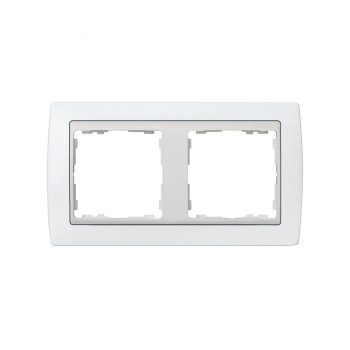 82620-30 Рамка декоративная, 2 поста, Simon 82, белый-белый фото