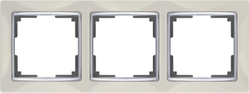 W0031903 Рамка на 3 поста (слоновая кость) Snabb Werkel a051645 фото