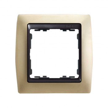 82814-34 Рамка декоративная, 1 пост, Simon 82, шампань-графит фото