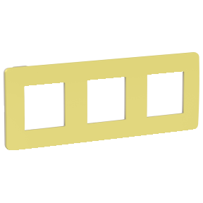 NU280612 Рамка Unica Studio Color Зеленое яблоко / Бежевый 3-постовая Schneider Electric фото