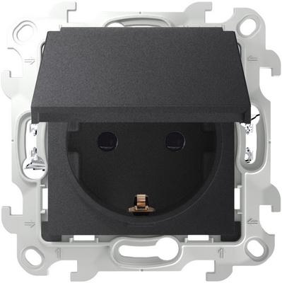 

2420448-038 Розетка 2К+З IP44 Push&Go, графит Simon 24, 2420448-038