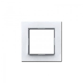 AC581GLWW Рамка A Creation Белое стекло 1-постовая Jung фото