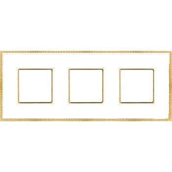 FD01403OB Основа рамок Belle Epoque Metal bright gold 3-постовая гор/верт. Fede фото